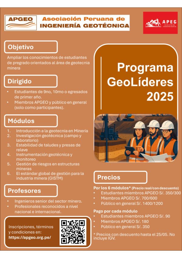 PROGRAMA GEOLÍDERES 2025: GEOTECNIA MINERA