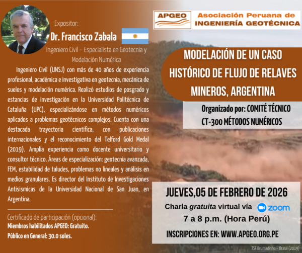 CHARLA - Modelación de un Caso Histórico de Flujo de Relaves Mineros, Argentina